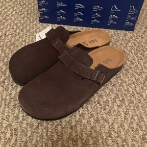Brown Birkenstock Boston Clogs
